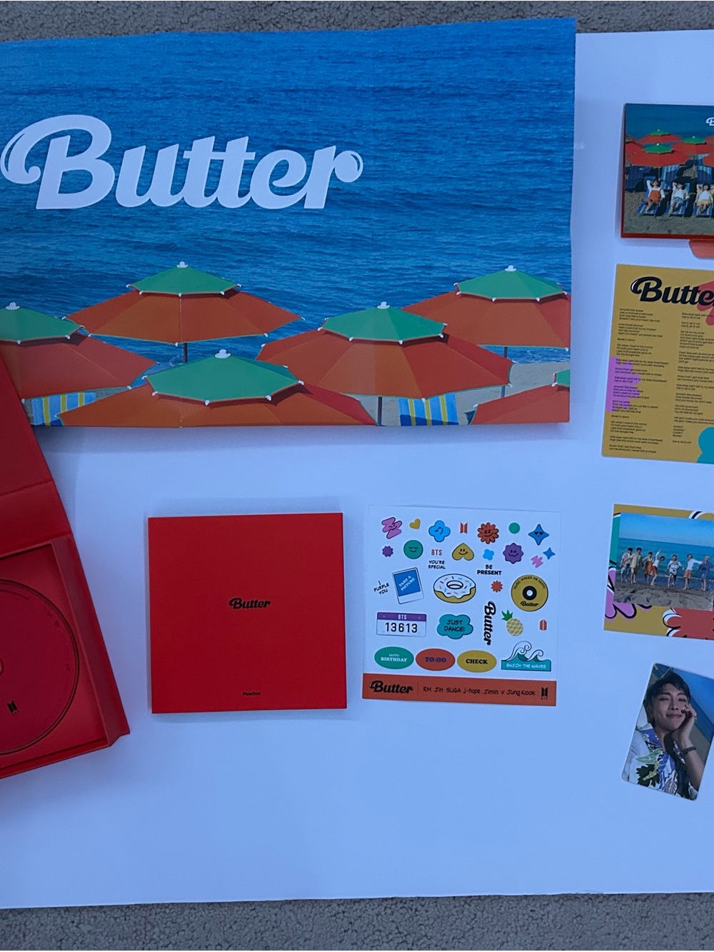 BTS Butter Album All Inclusions (Peach Version)